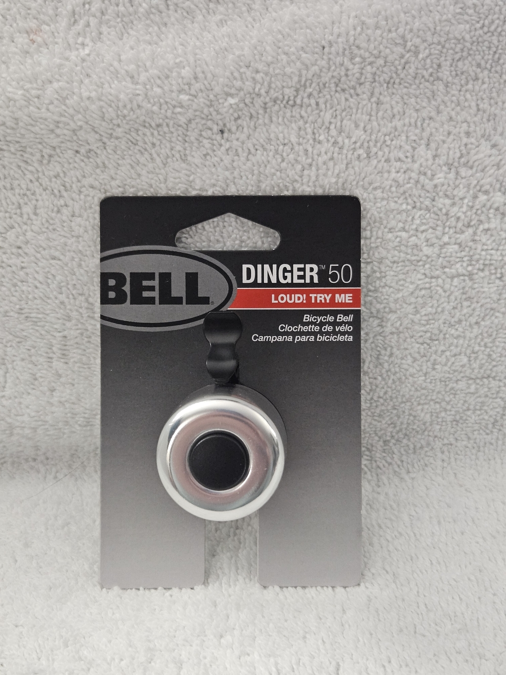 Bell Dinger 50 Bike Bell Loud Sound Safety Alert Silver Black Universal